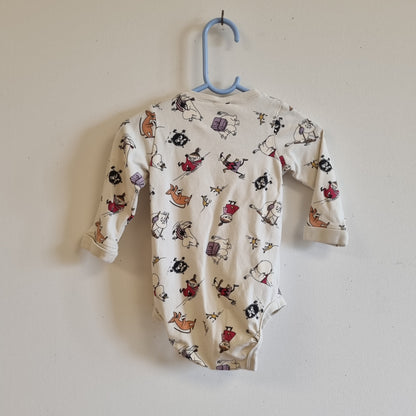 Kremhvit body med Mummimovtiv / Moomin - 74