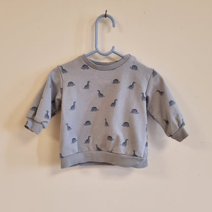 Lyseblå genser med dinosaurer / H&M - 68