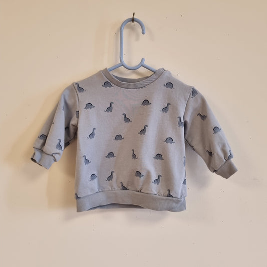 Lyseblå genser med dinosaurer / H&M - 68