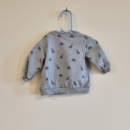 Lyseblå genser med dinosaurer / H&M - 68