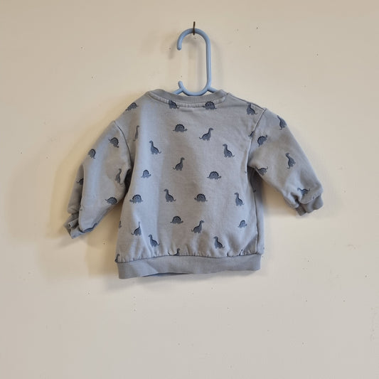 Lyseblå genser med dinosaurer / H&M - 68