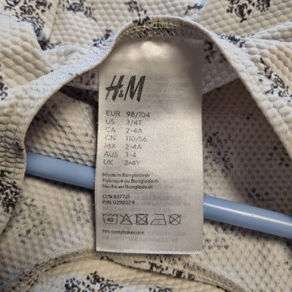 Hvit blomstret badedrakt / H&M - 98/104