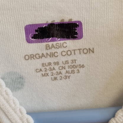 Hvit body med prikker / H&M - 98