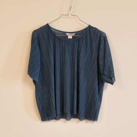 Blå plissétopp / Monki - XS