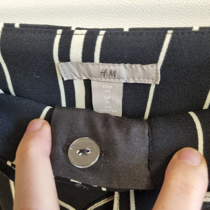 Stripete bukse med knytebelte / H&M - 38
