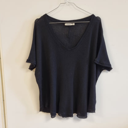 Svart strikket topp / 2bella - L
