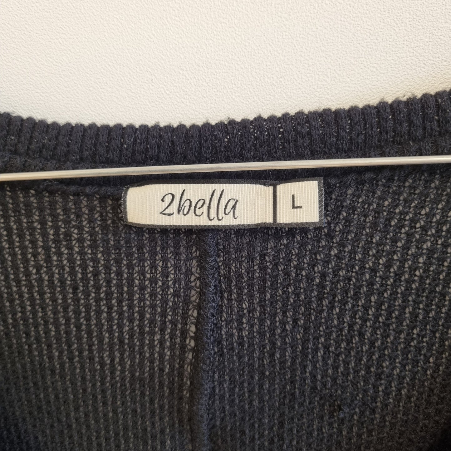 Svart strikket topp / 2bella - L
