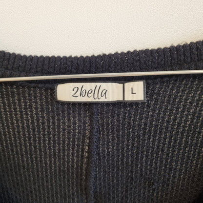 Svart strikket topp / 2bella - L