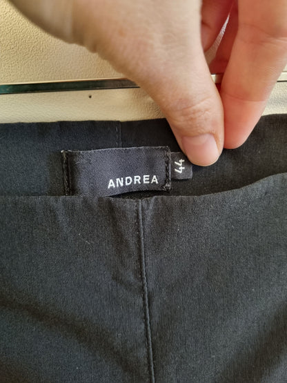 Svart capribukse i viskoseblanding / Andrea - 44