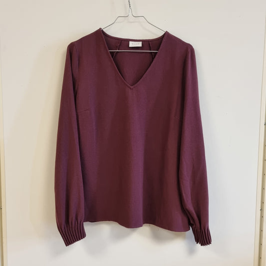 Mørk lilla bluse / Vila - S
