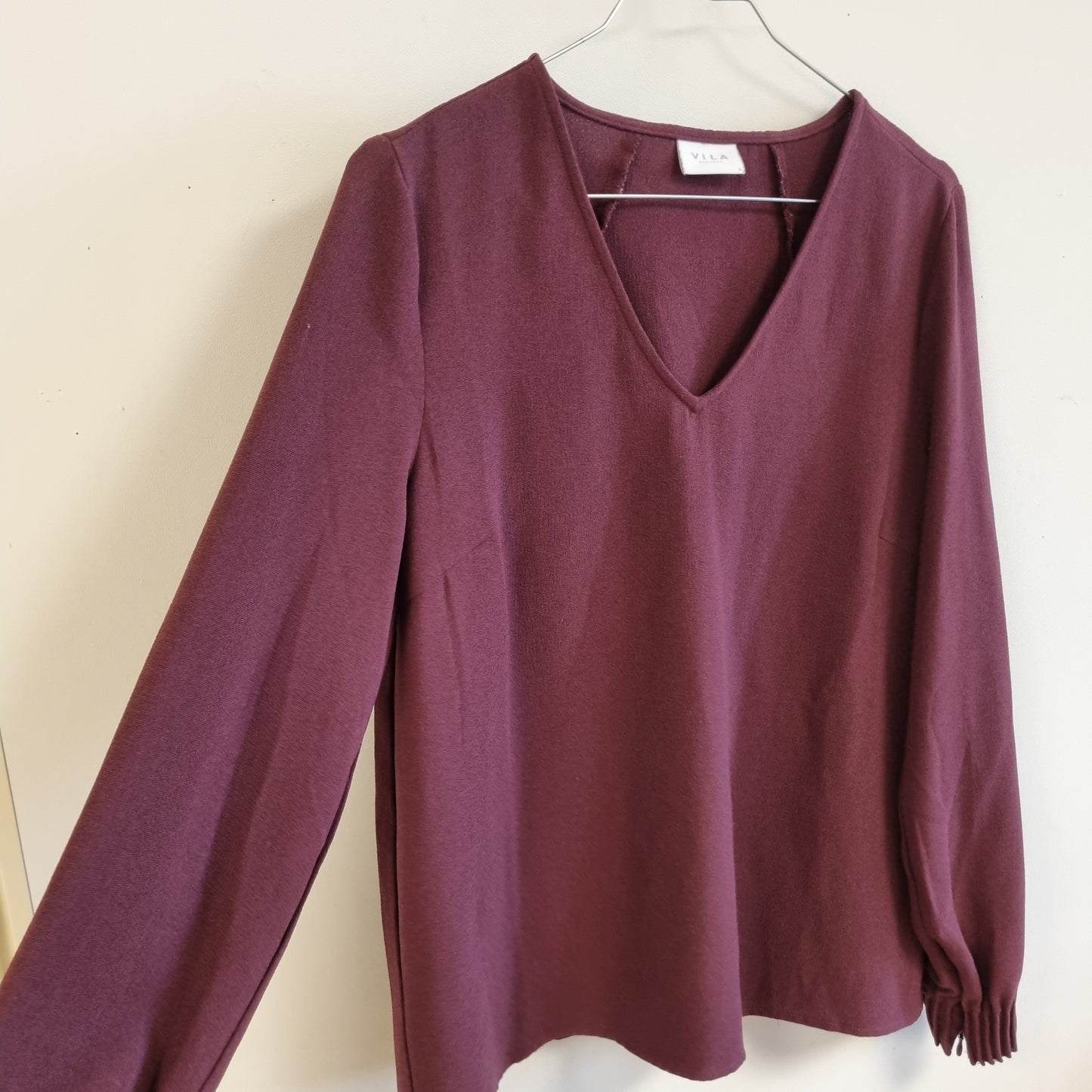 Mørk lilla bluse / Vila - S