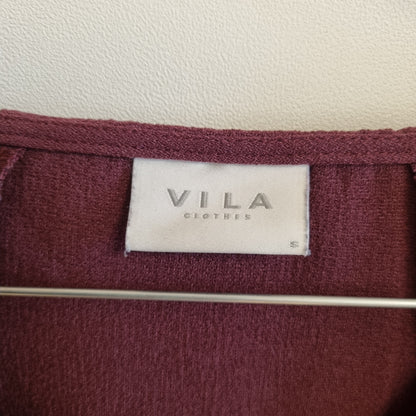 Mørk lilla bluse / Vila - S