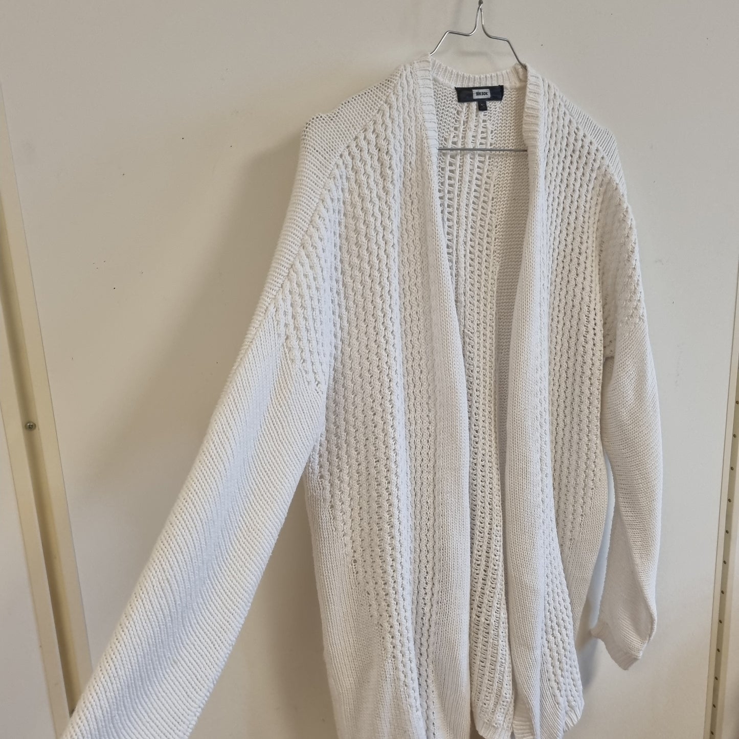 Hvit åpen cardigan / Bik Bok - S