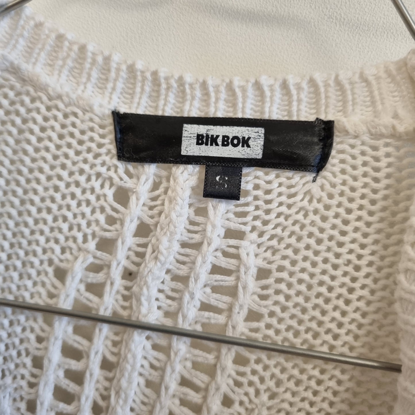 Hvit åpen cardigan / Bik Bok - S