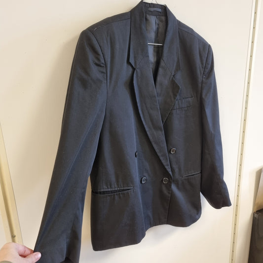 Svart dobbeltspent blazer / Carlo Manzoni Menswear - 42