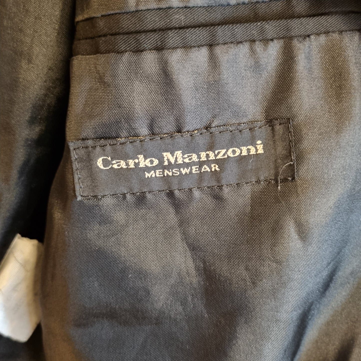 Svart dobbeltspent blazer / Carlo Manzoni Menswear - 42