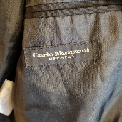 Svart dobbeltspent blazer / Carlo Manzoni Menswear - 42