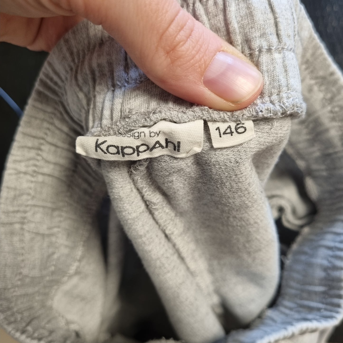 Grå joggebukse med vide ben - 146