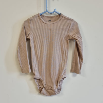 Beige ribbet body / H&M - 92