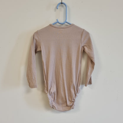Beige ribbet body / H&M - 92