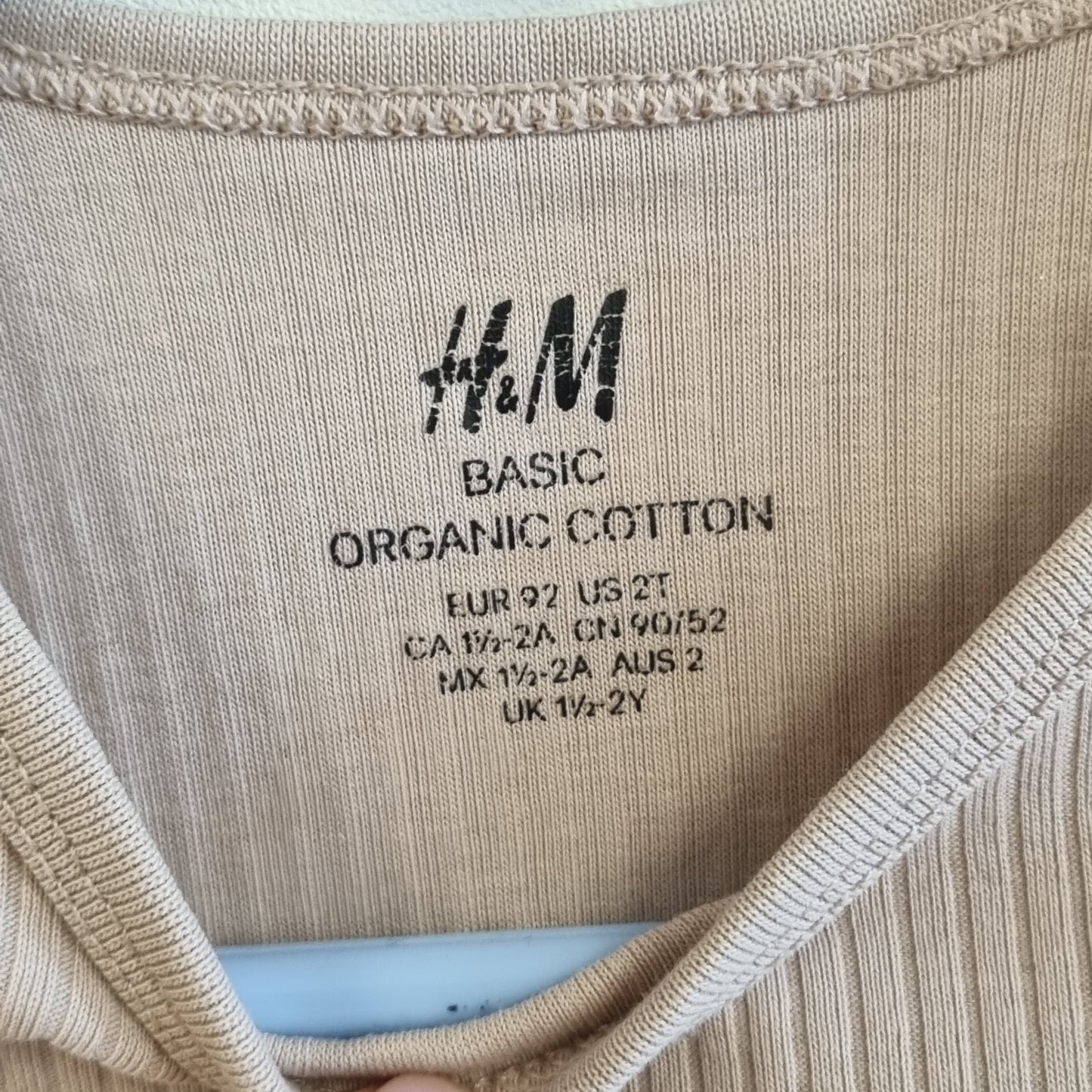 Beige ribbet body / H&M - 92