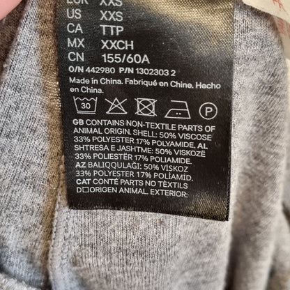 Grått ribbet loungesett / H&M - XXS
