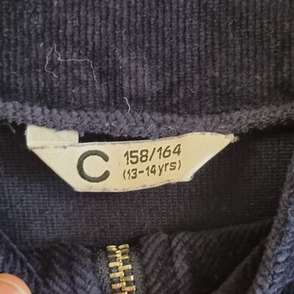 Mørkeblå cordvelur-sett / Cubus - 158/164
