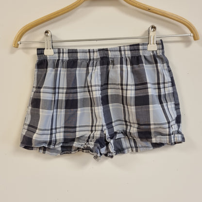 Rutete bomullsshorts - 134/140