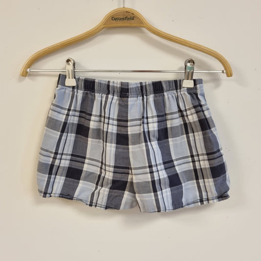 Rutete bomullsshorts - 134/140