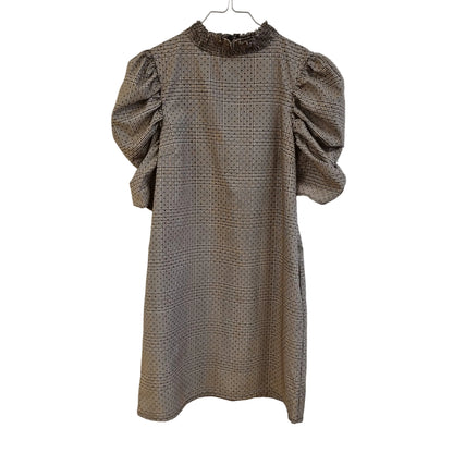 Rutete kjole med puffermer / Zara - XS