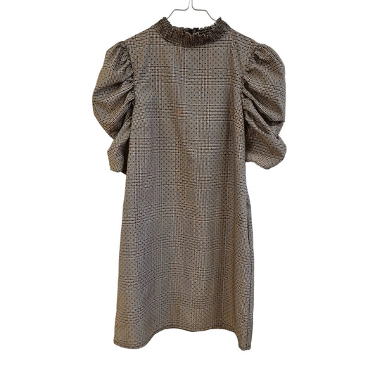 Rutete kjole med puffermer / Zara - XS