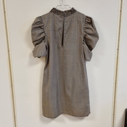 Rutete kjole med puffermer / Zara - XS