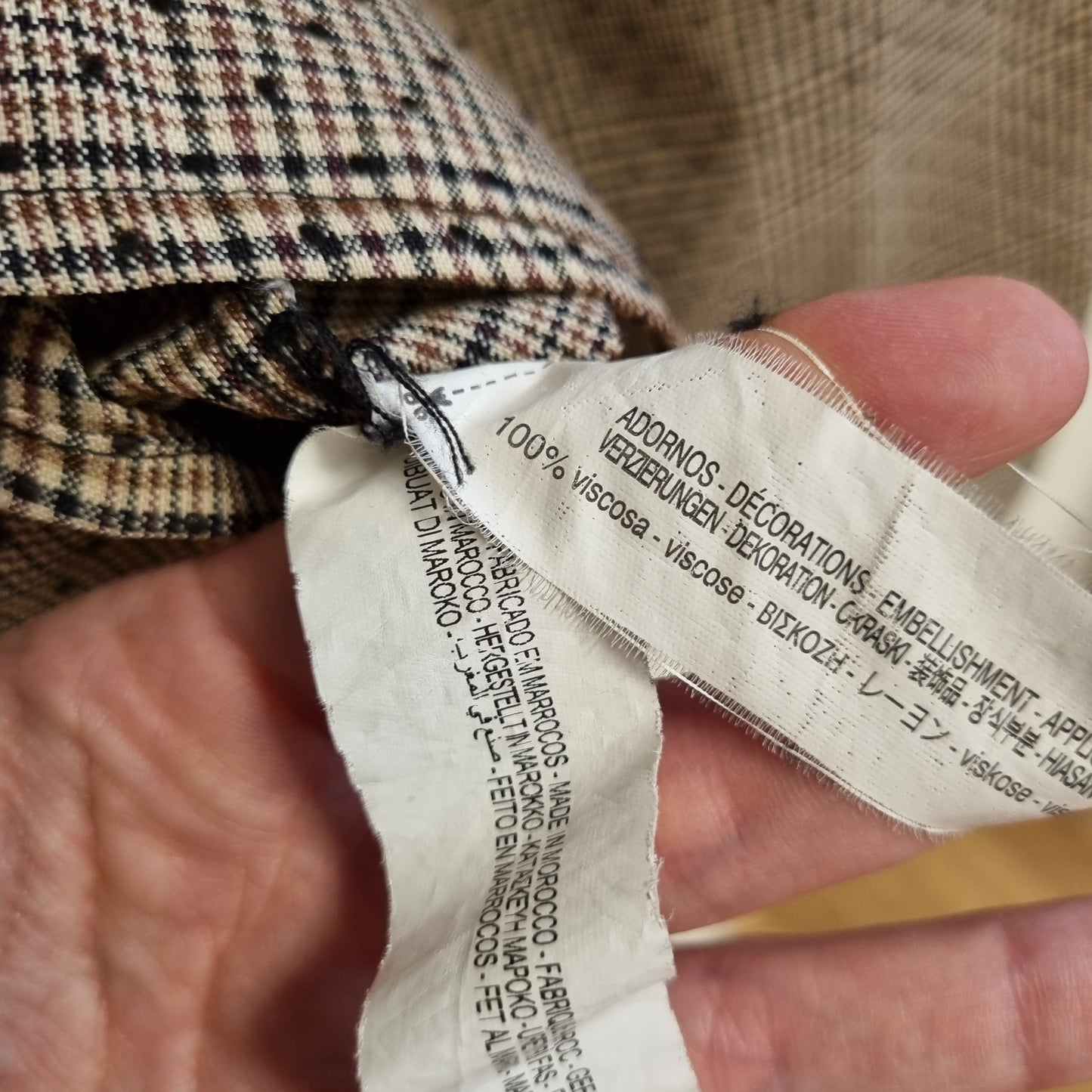 Rutete kjole med puffermer / Zara - XS
