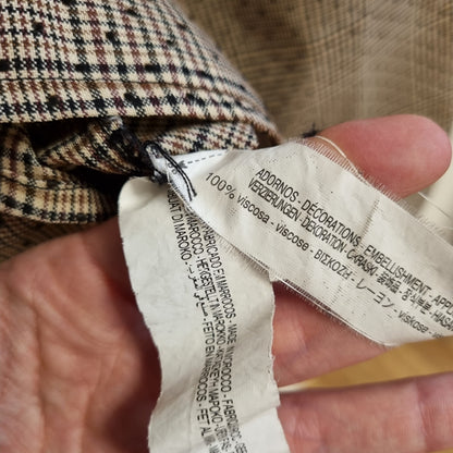 Rutete kjole med puffermer / Zara - XS
