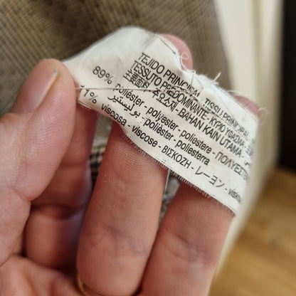 Rutete kjole med puffermer / Zara - XS
