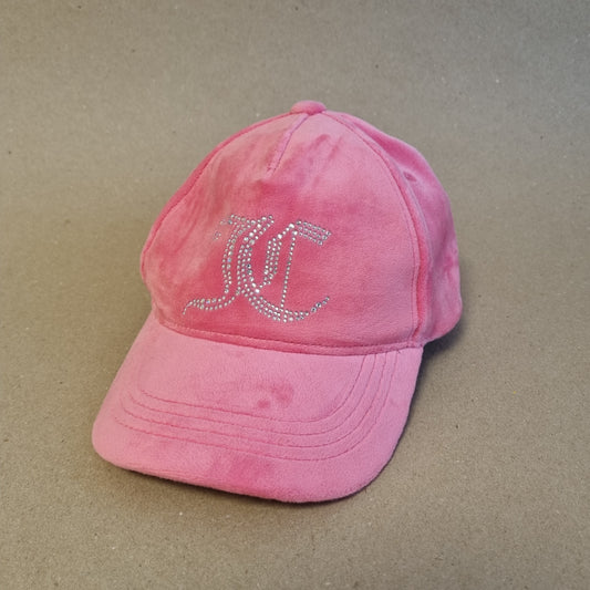 Juicy Couture / Rosa velourcaps med strasslogo
