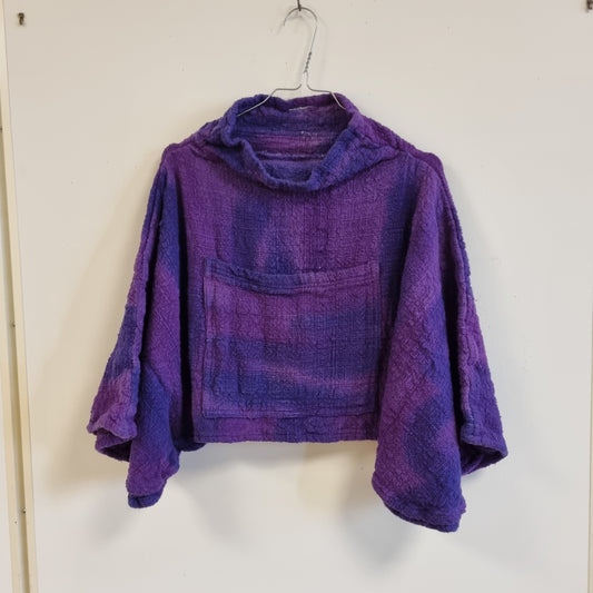 Unik lilla poncho-genser / One size
