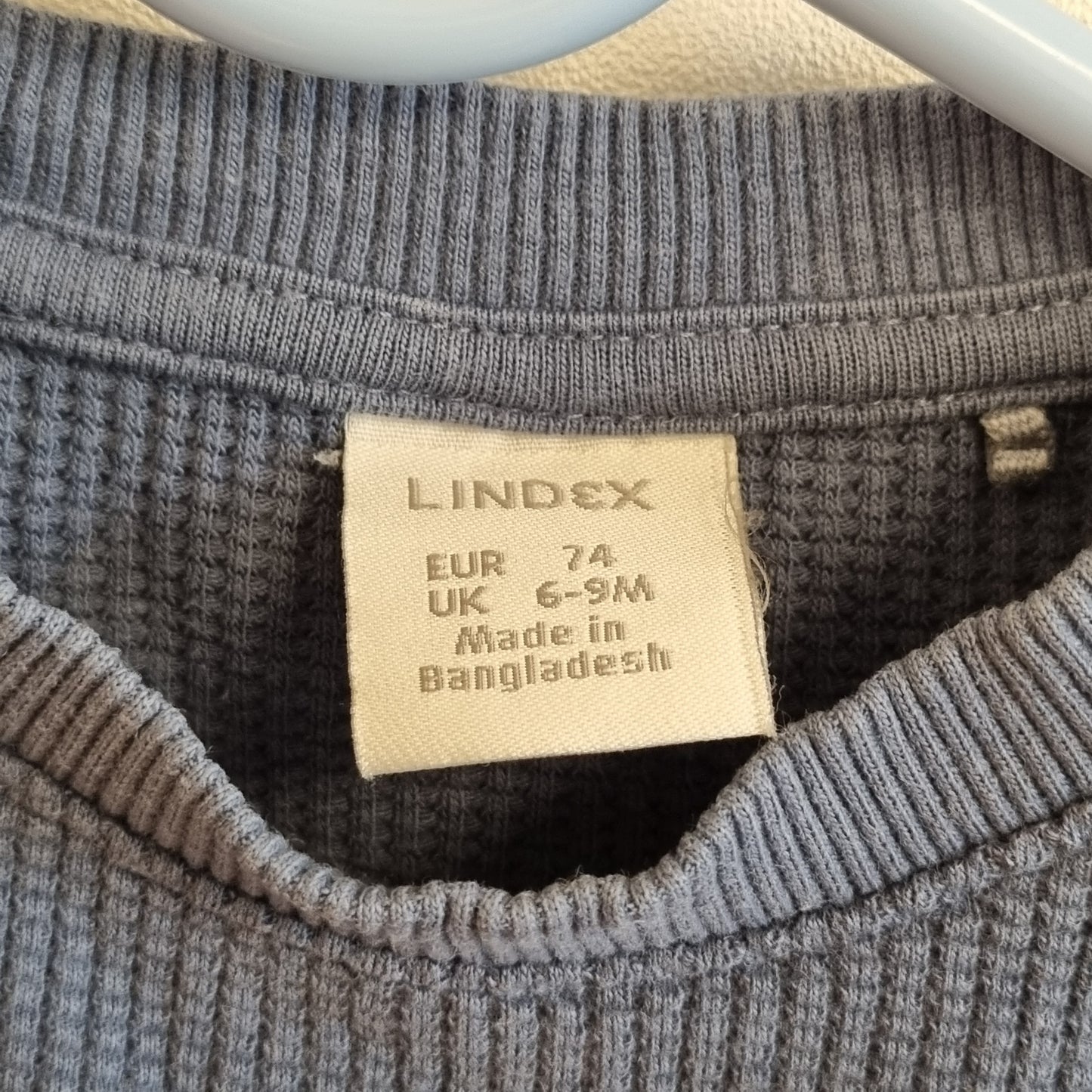 Blå genser med bamse / Lindex - 74