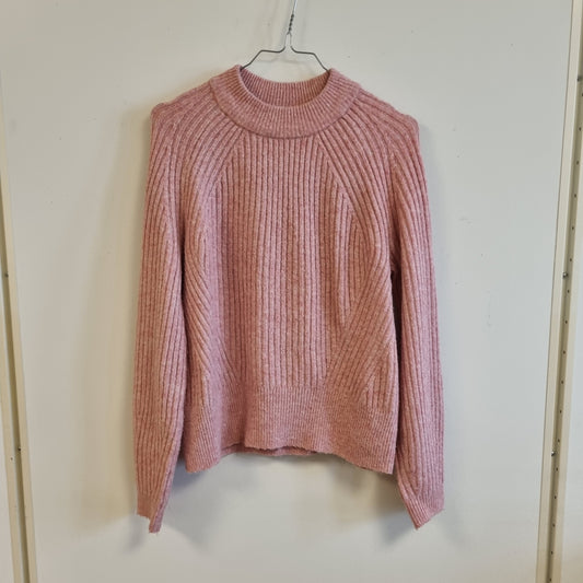 Rosa ribbestrikket genser / M&S - XS