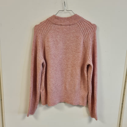 Rosa ribbestrikket genser / M&S - XS