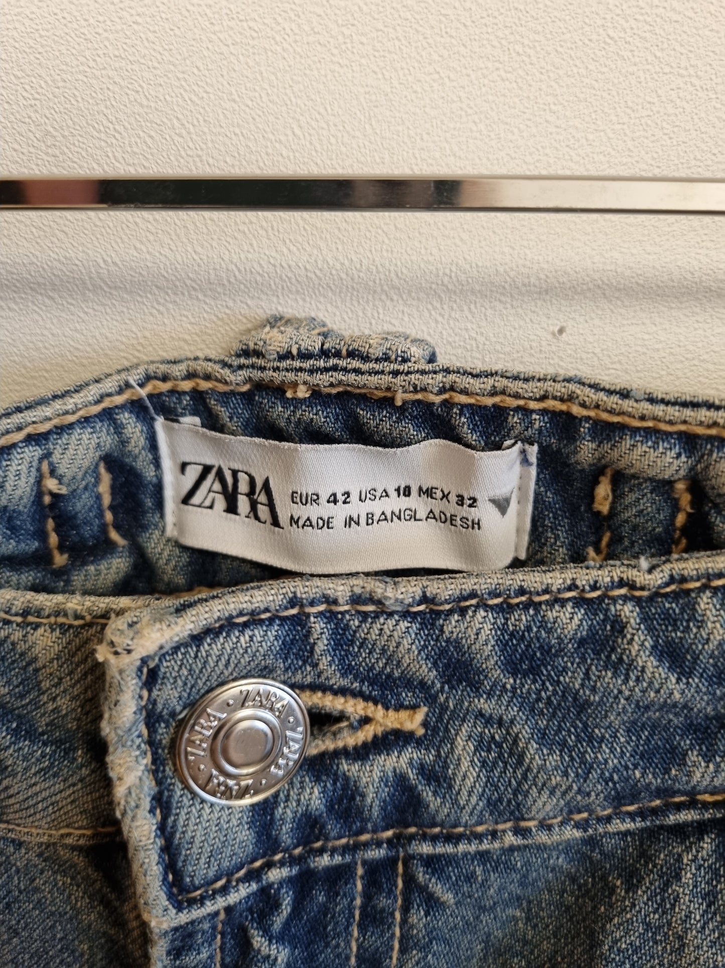 Blå cargojeans / Zara - 42