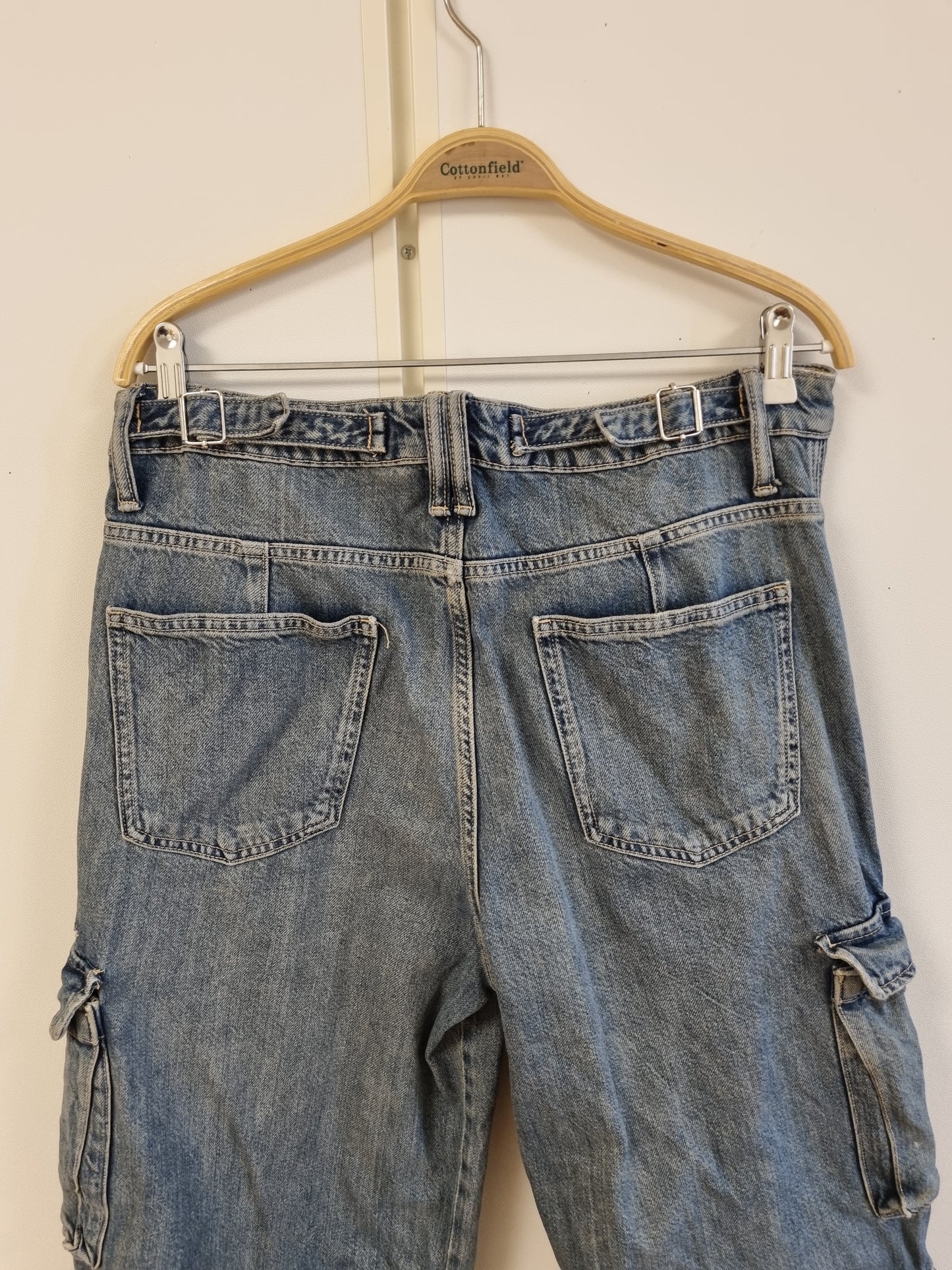 Blå cargojeans / Zara - 42