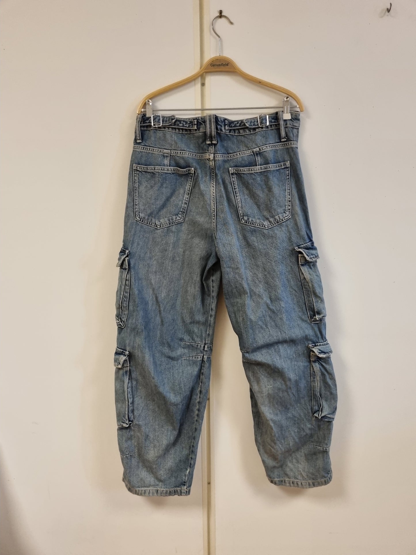 Blå cargojeans / Zara - 42