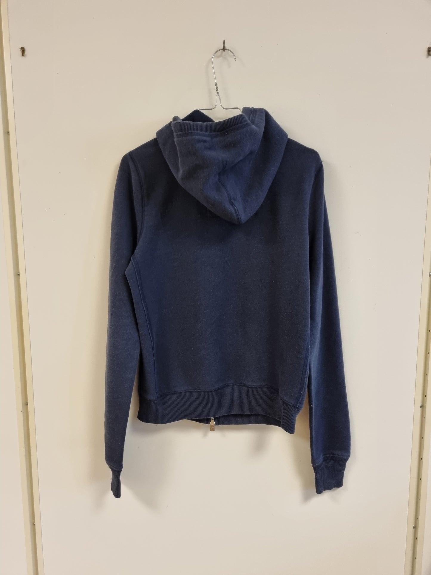 Blå hettejakke med logo / Hollister - L