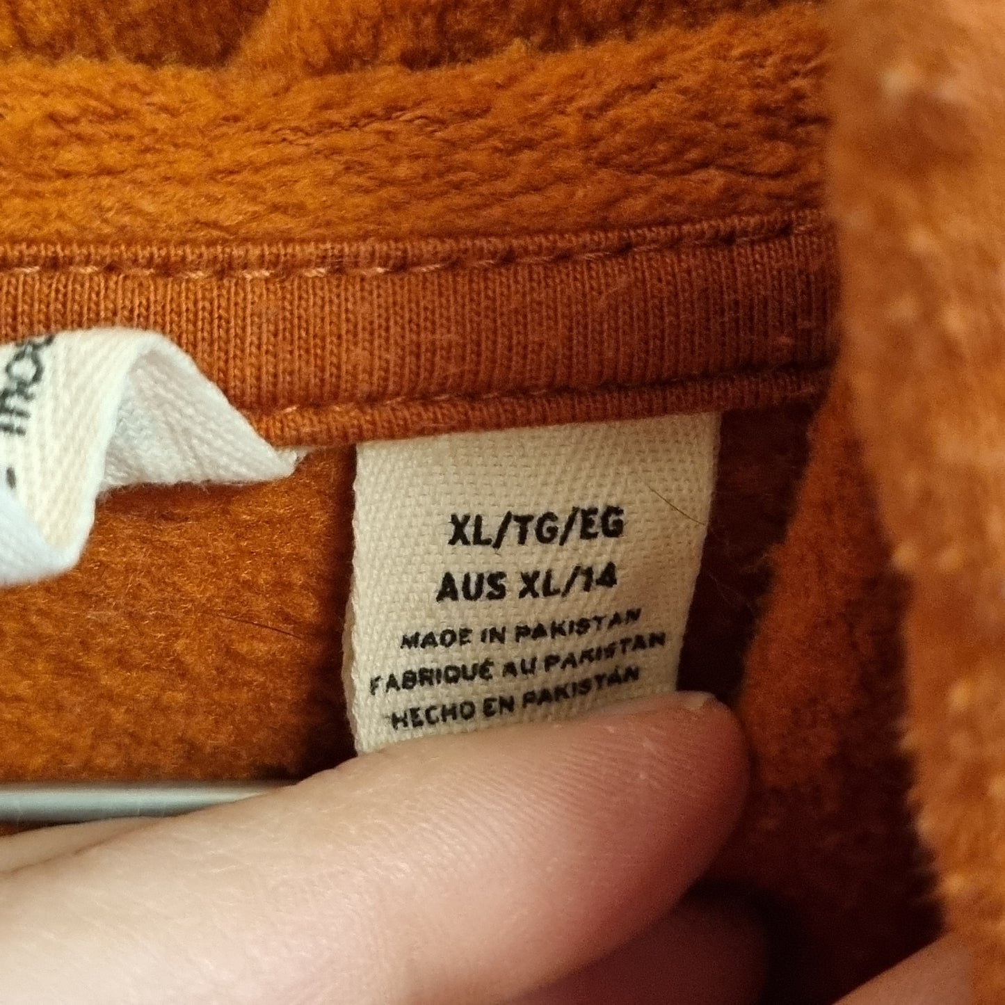 Oransje hoodie med backprint / ROXY - XL