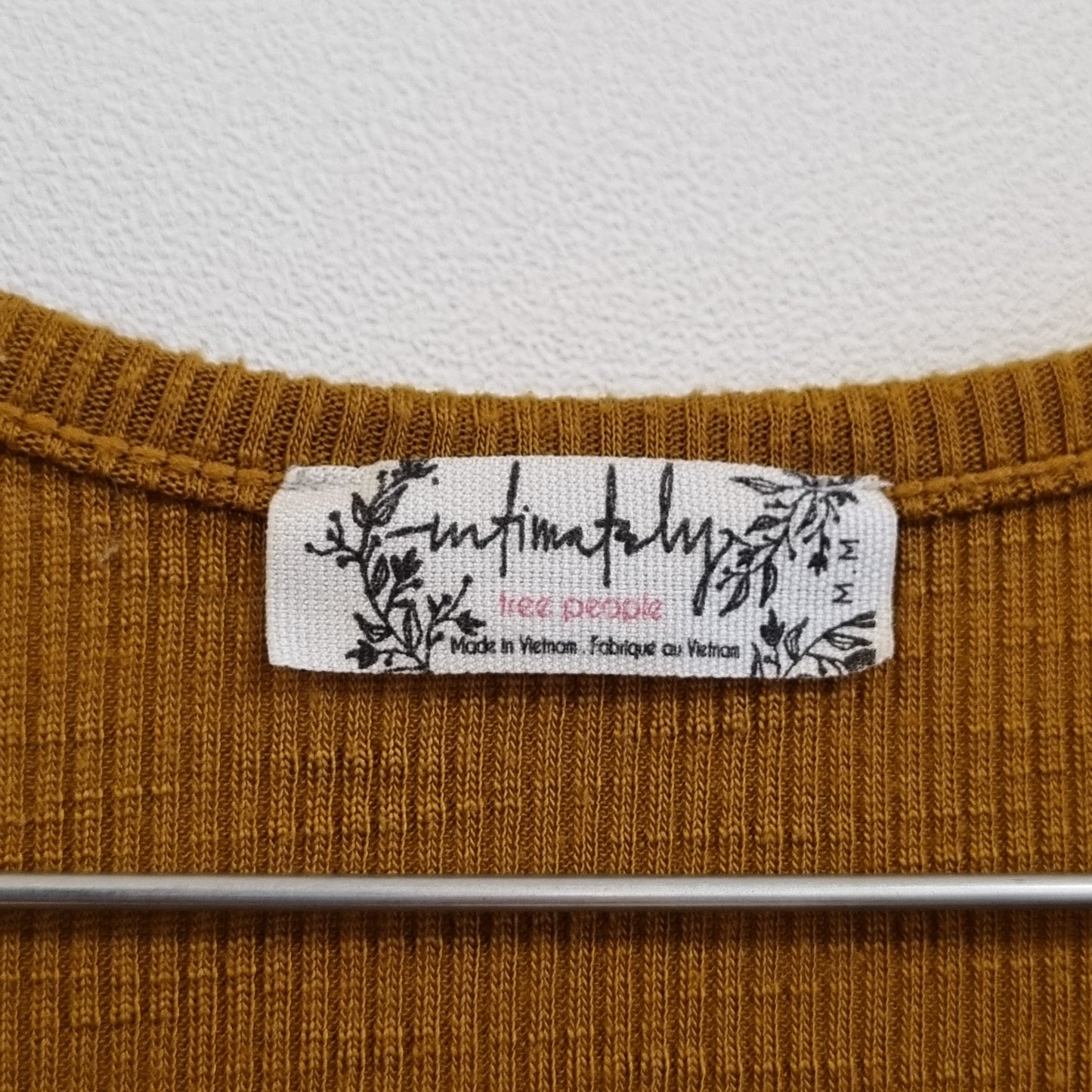 Brun ribbet topp / Intimately Free People - M