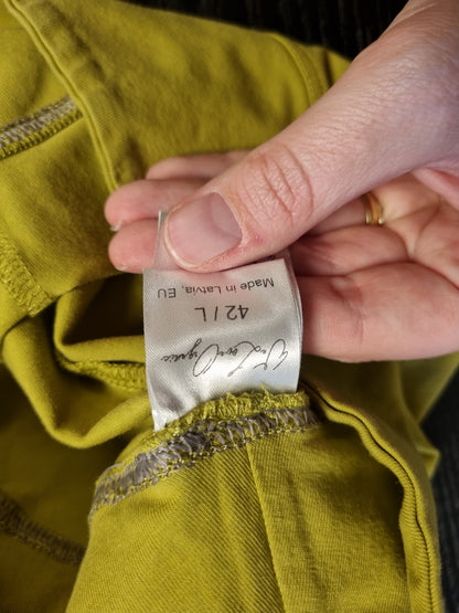 Olivengrønn leggings i bomull - L