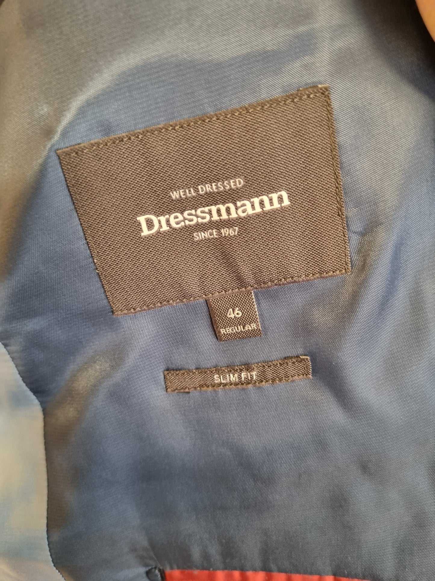 Mørkeblå dress i ullblanding / Dressmann - 46-32/30
