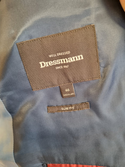 Mørkeblå dress i ullblanding / Dressmann - 46-32/30