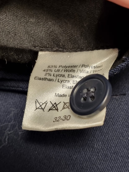 Mørkeblå dress i ullblanding / Dressmann - 46-32/30
